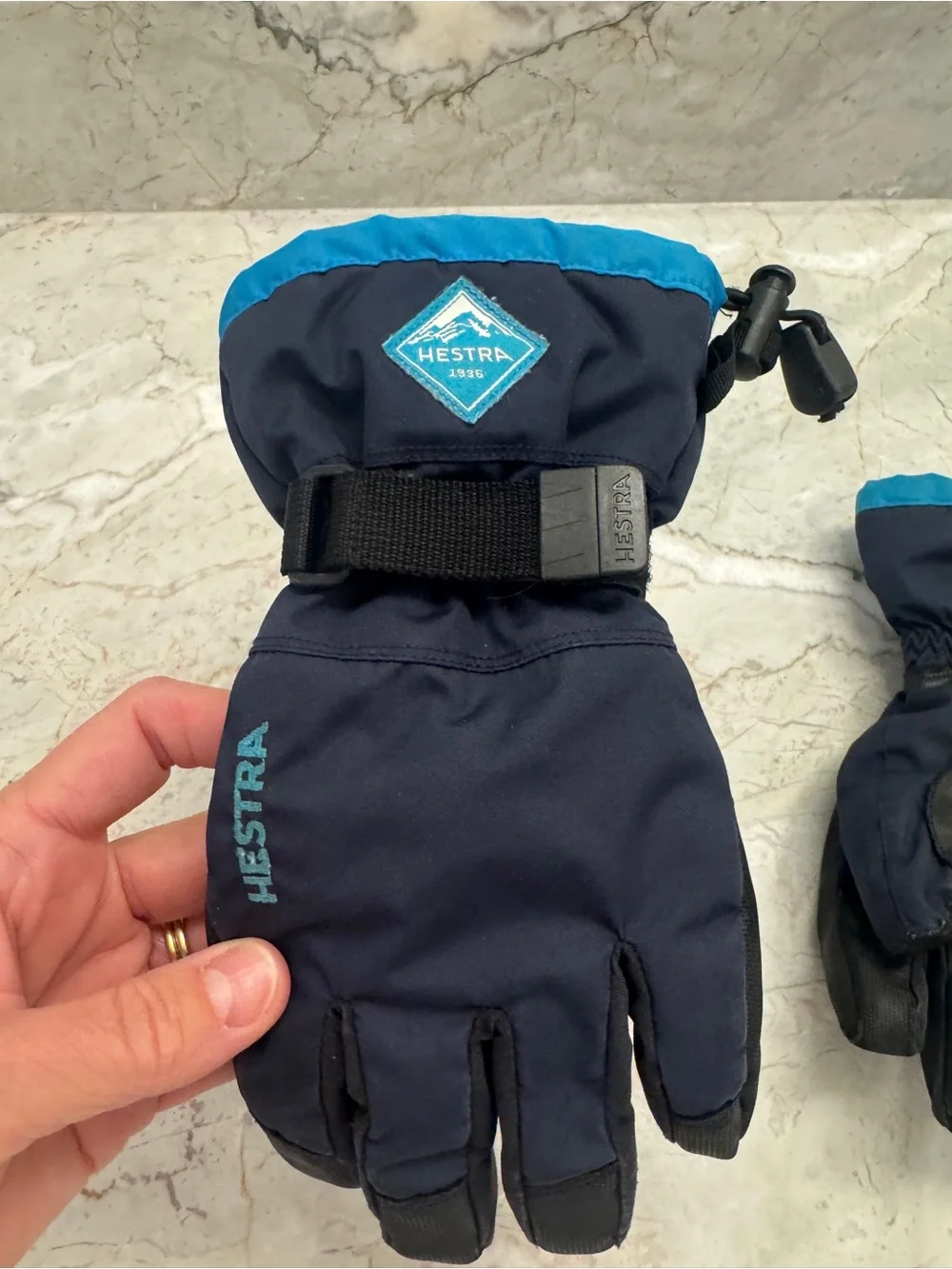 Hestra kids Navy Winter Ski Gloves - Size 5